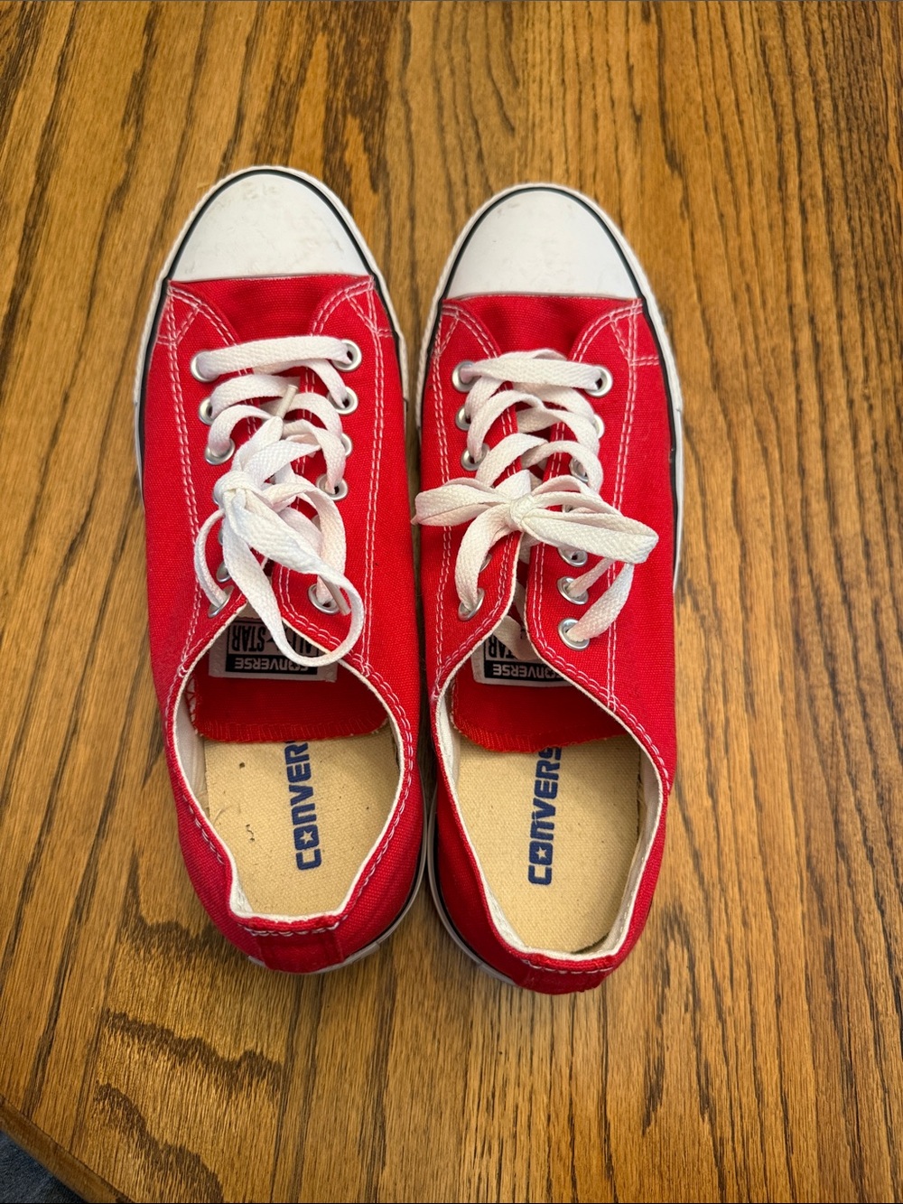 Converse Red Low-Top Canvas Sneakers - Picture 3 of 3